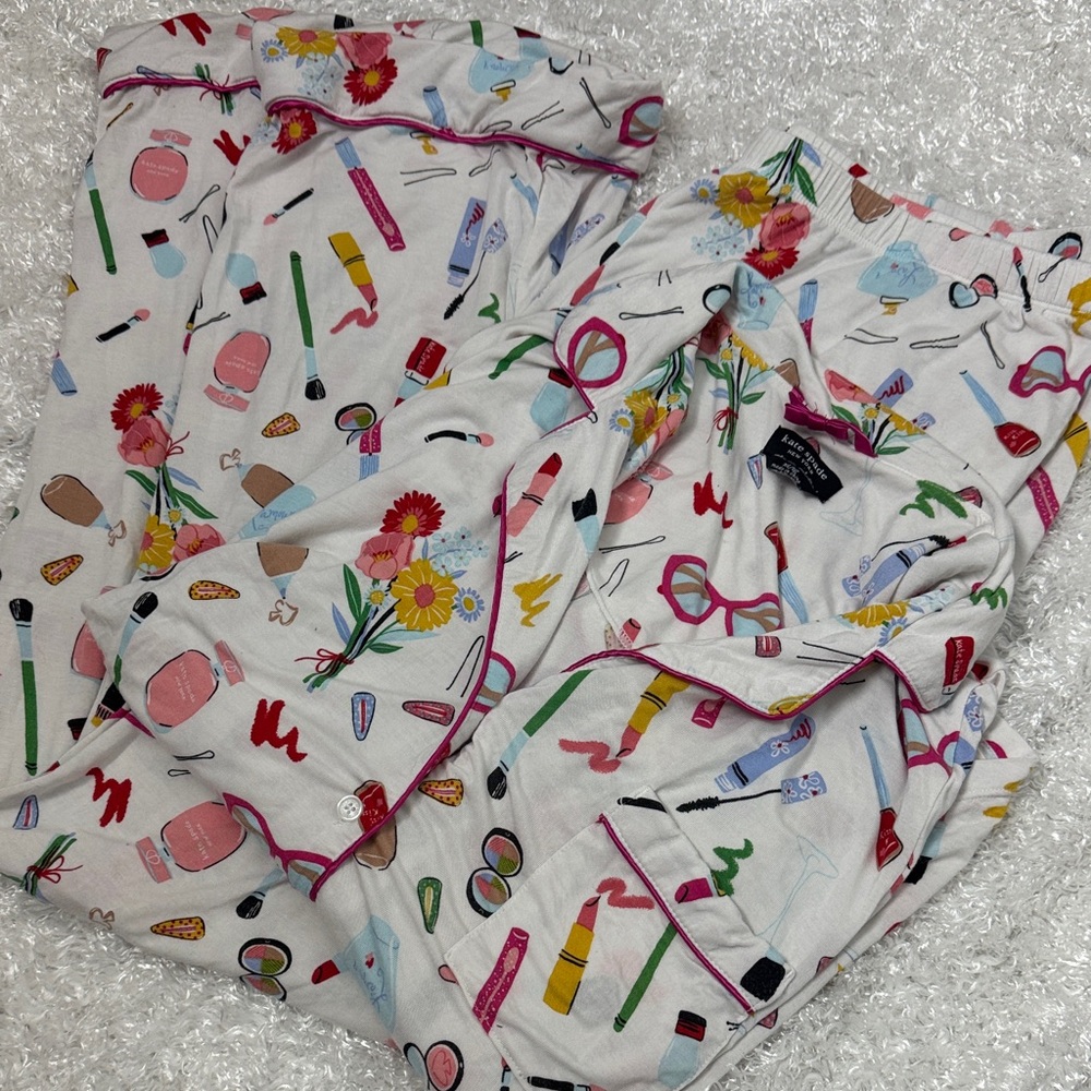 Kate spade pajamas XL makeup & martinis super cute